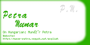 petra munar business card